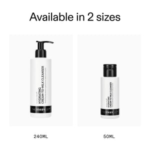 available in 2 sizes: Hydrating Cream-to-Milk Cleanser - 50ml & 240ml