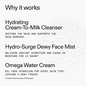 Text describing skincare products with a white background