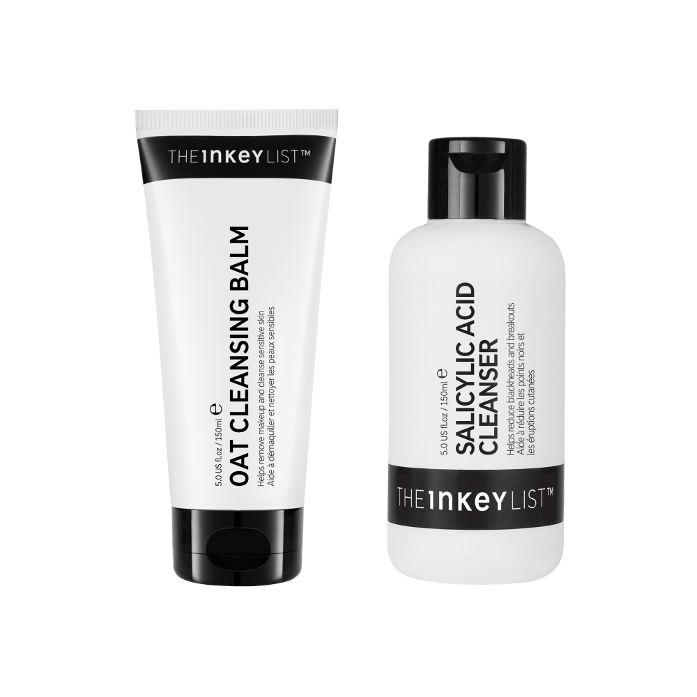 Acne Double Cleanse Duo | Oat Balm + Salicylic Acid Cleanser