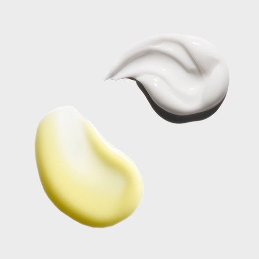 Exosome Hydro-Glow Complex and Omega Water Cream Swatch