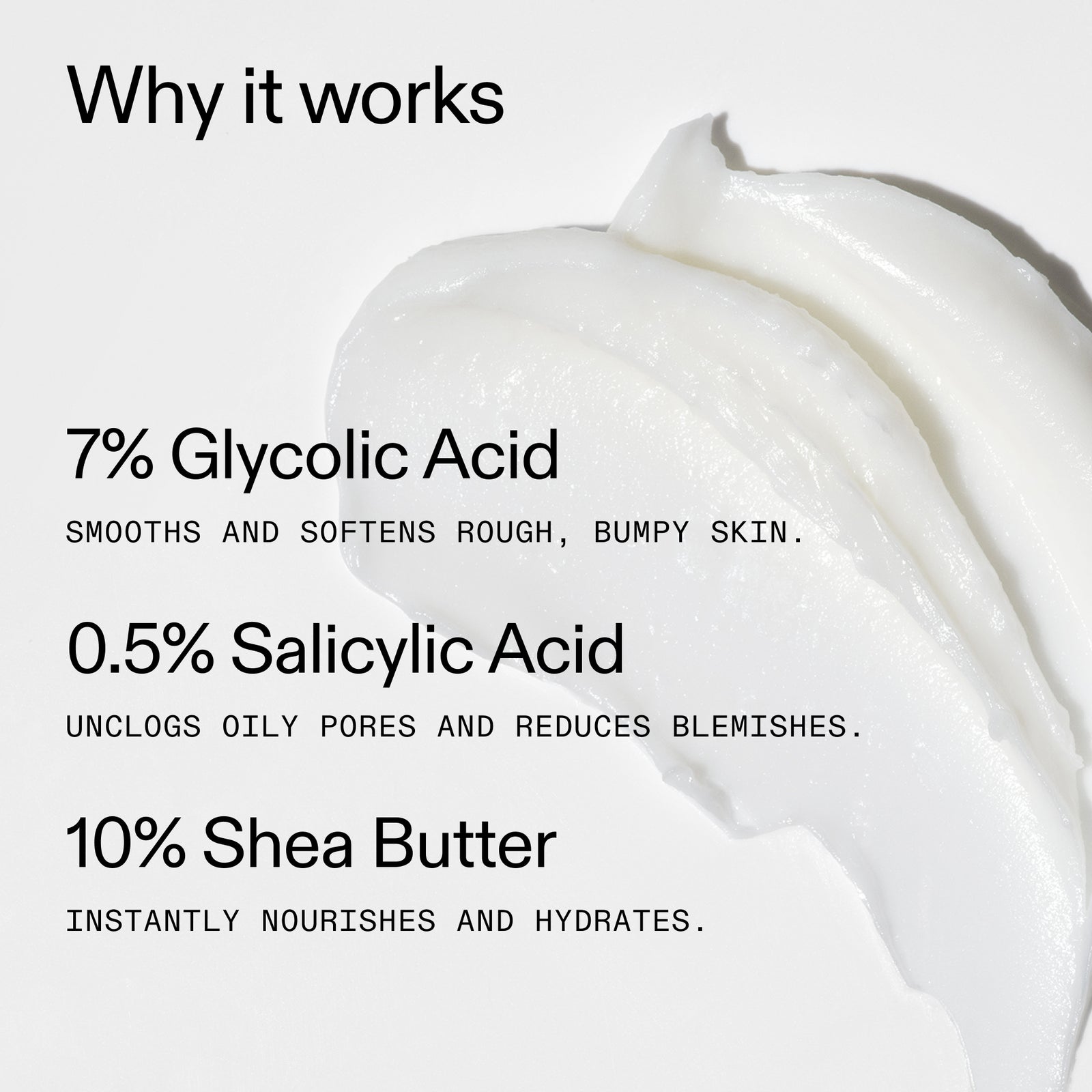 Ingredients in Glycolic Acid Exfoliating Body Stick