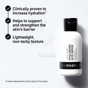 *4-week independent clinical study of 22 people. Clinically proven to increase hydration, support and strengthen the barrier. Lightweight and non tacky