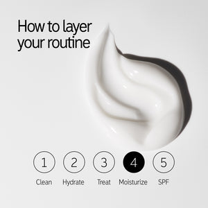 How to layer Omega Water Cream in your routine: Step 4, moisturize