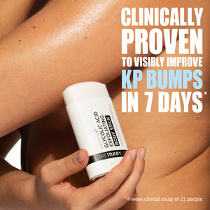 Key claim: Clinically proven to visibly improve KP bumps in 7 days* *4 week clinical study of 21 people