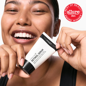 Model with Retinol Serum & Allure 2021 Award