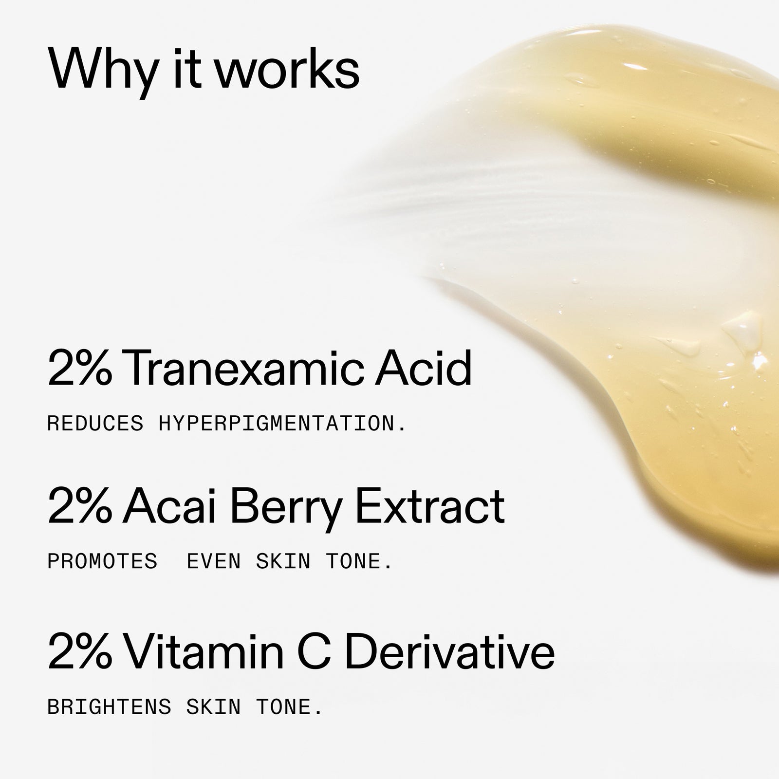Ingredients in Tranexamic Acid Serum
