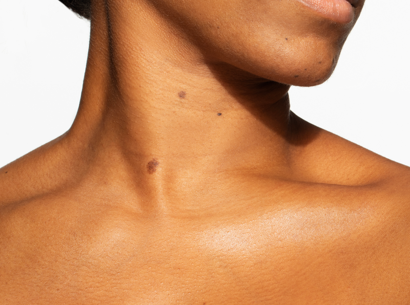 Close up of woman's neck