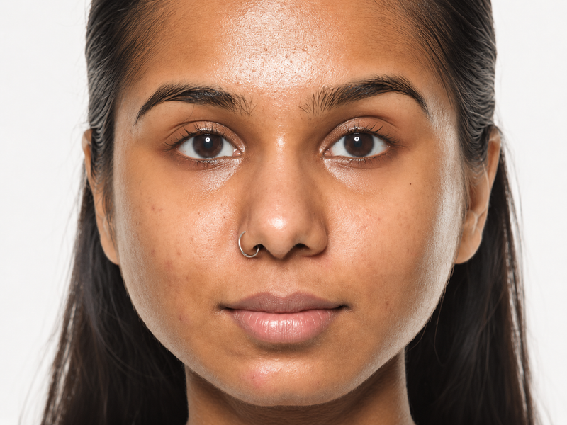 woman looking into the camera