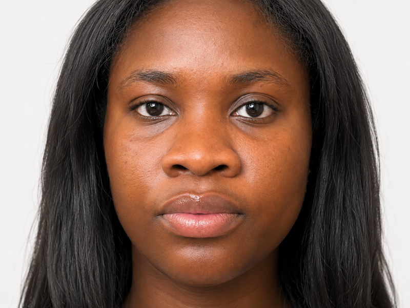 woman looking into the camera