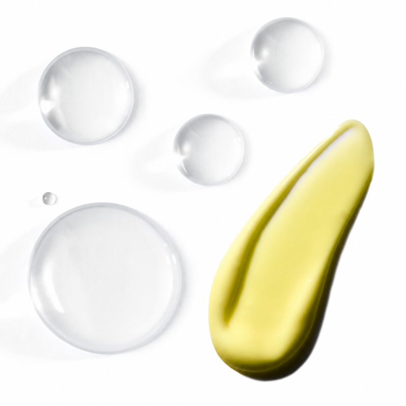 Hyaluronic Acid and retinol serum droplets