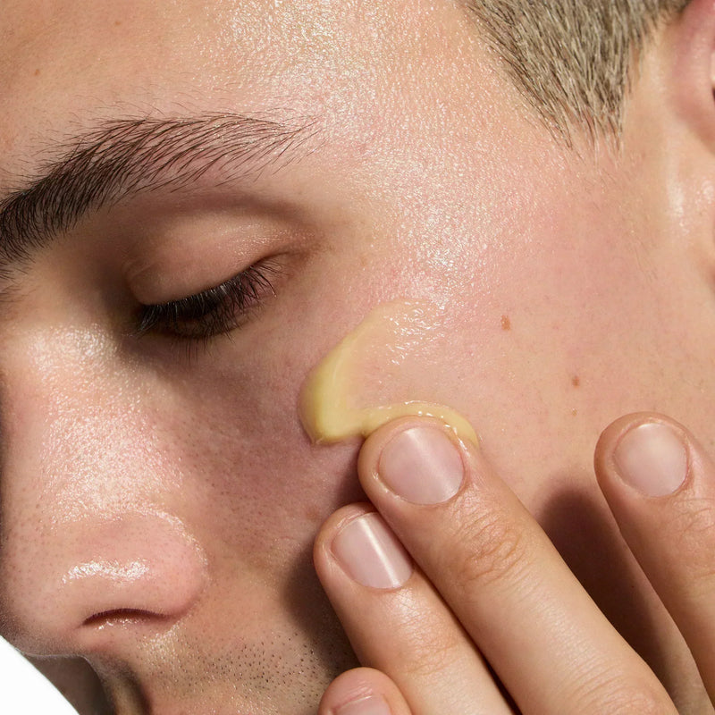Man with exosome on his cheek