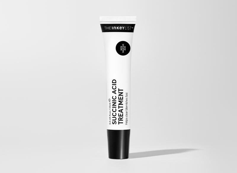 Succinic Acid Bottle on white background