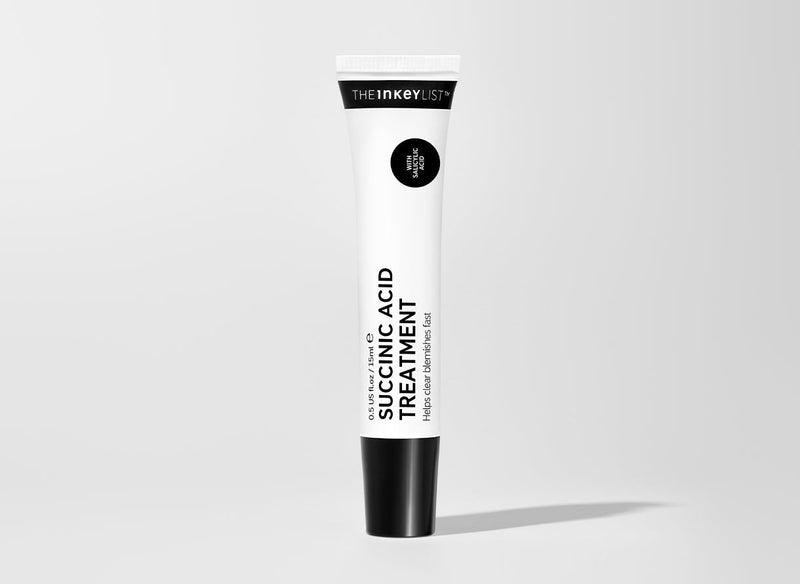 Succinic Acid Bottle on white background