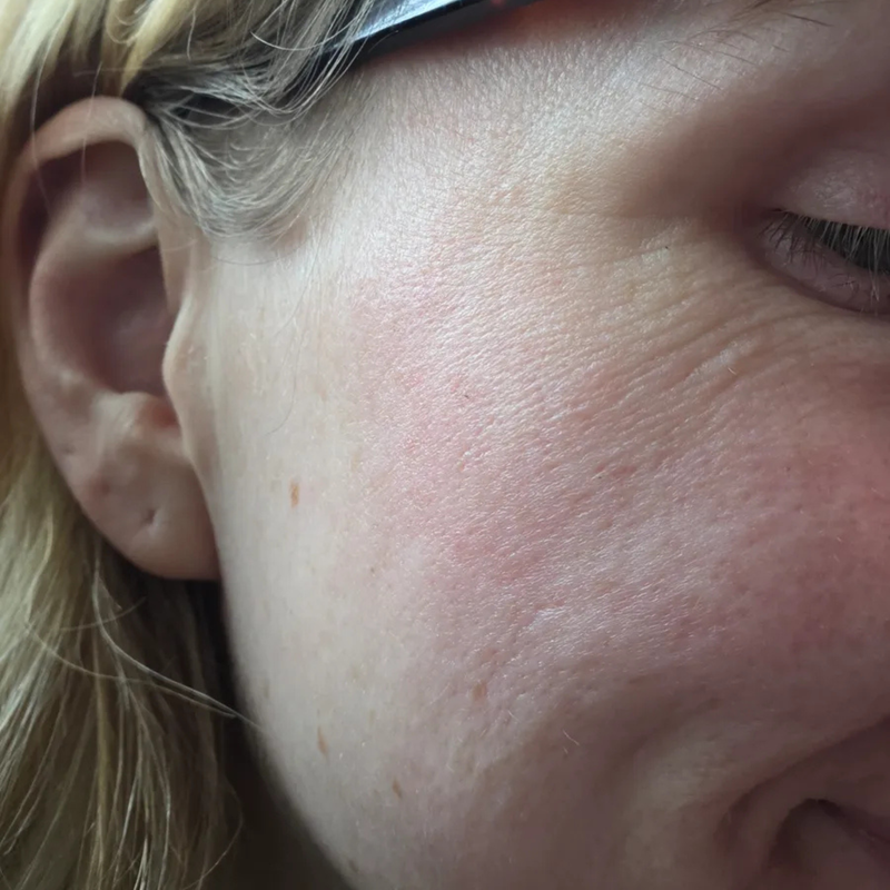 close up on womans face