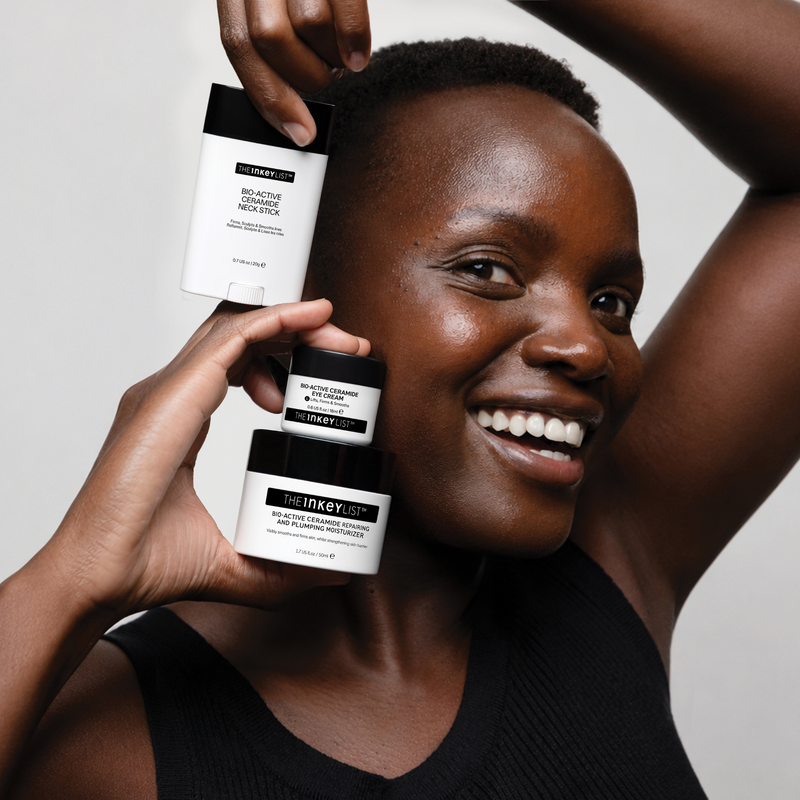 woman with 3 bio active products