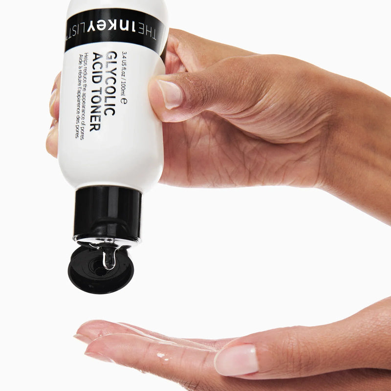 Bottle of glycolic acid toner