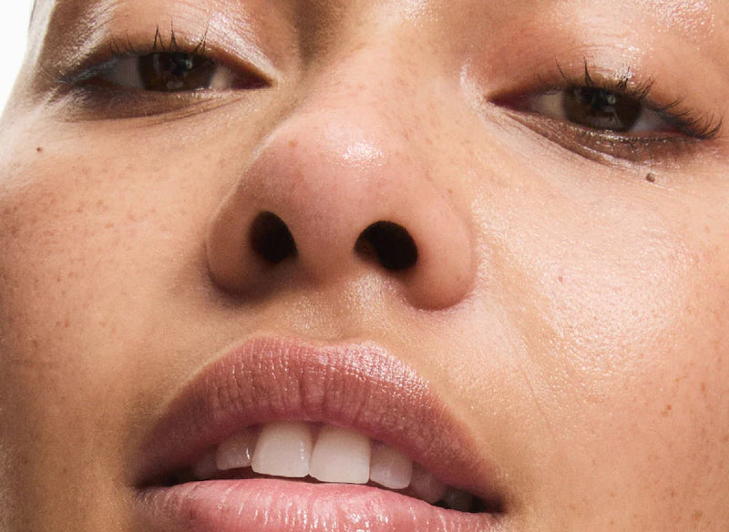 close up of womans face