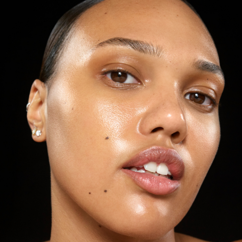 woman with glowing skin