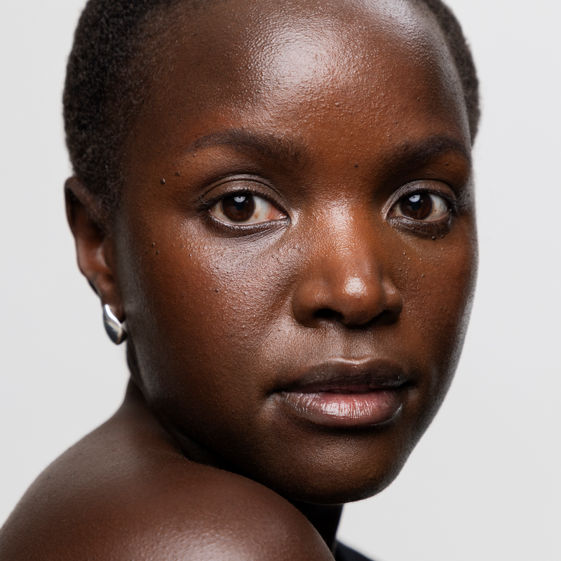 Woman looking into the camera