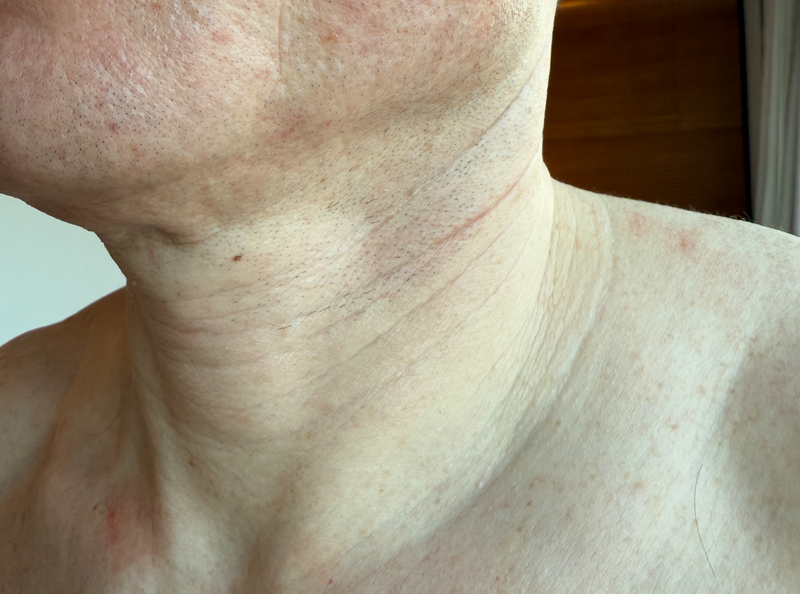close up of man's neck