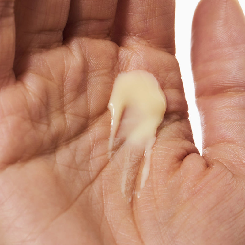 Retinol on palm of hand
