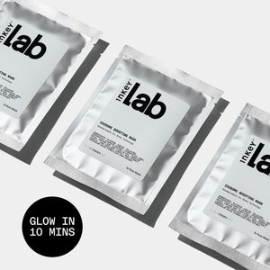 Inkey Lab face mask packets on a white background