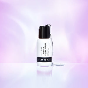 Collagen Peptide Serum bottle with serum dripping out