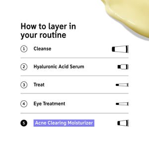 How to layer Acne Clearing Moisturuizer in your routine