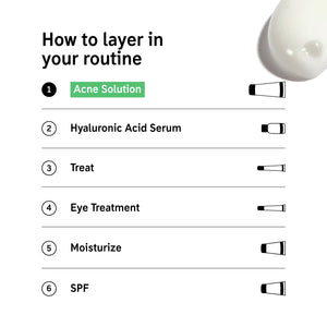 How to layer Acne Solution in your routine