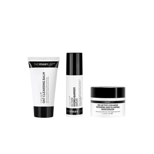 Three skincare products from The Inkey List on a white background