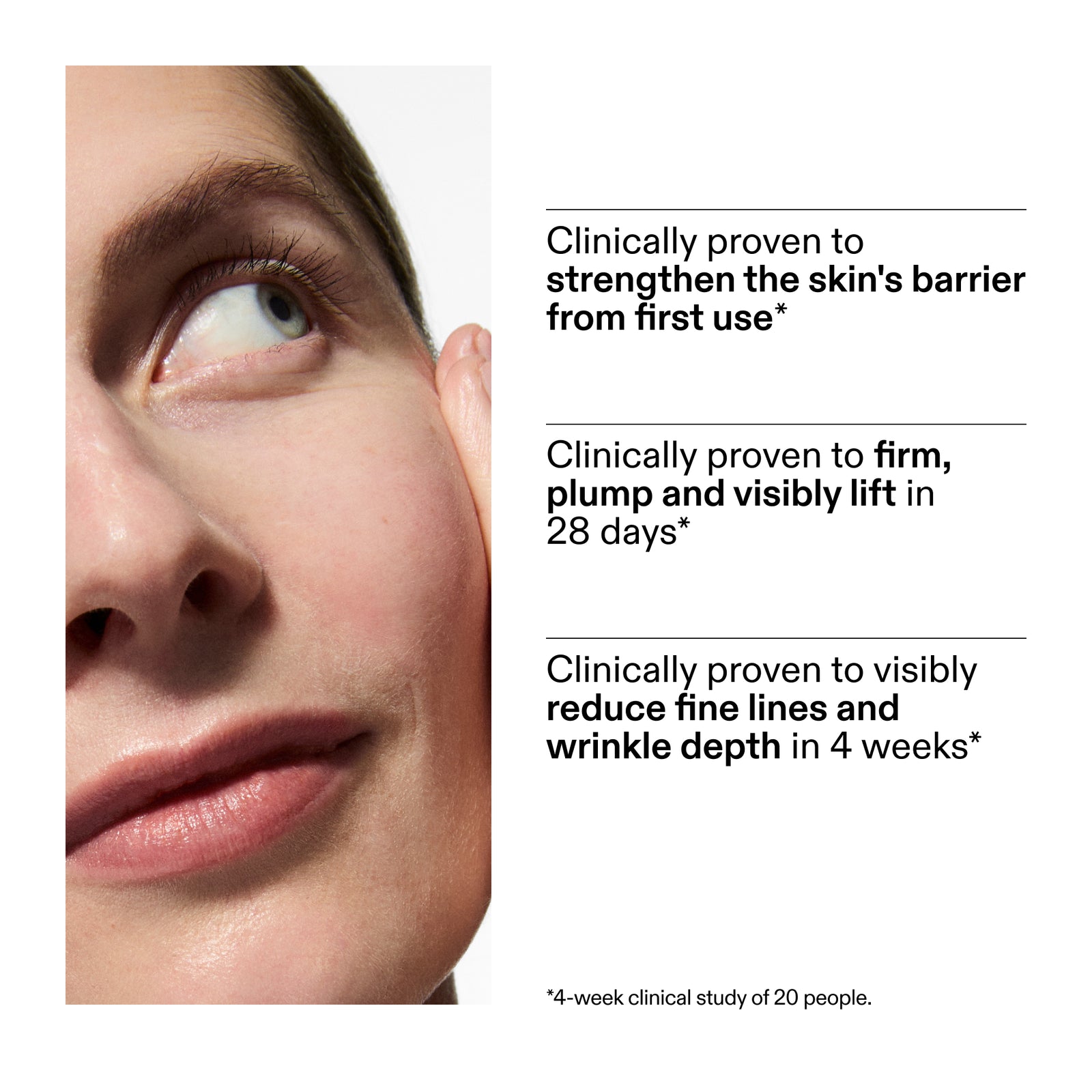 key stats from recent clinical trial of customers using Bio-Active Ceramide Moisturizer