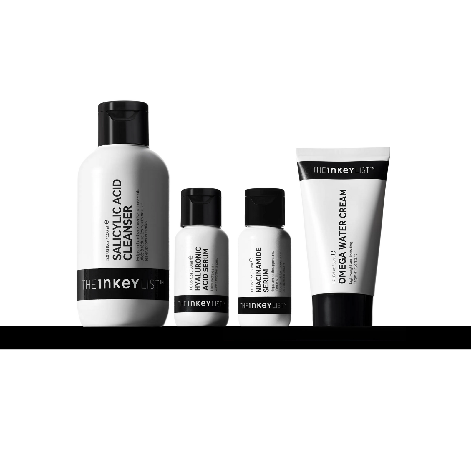 The Inkey List products against a white background
