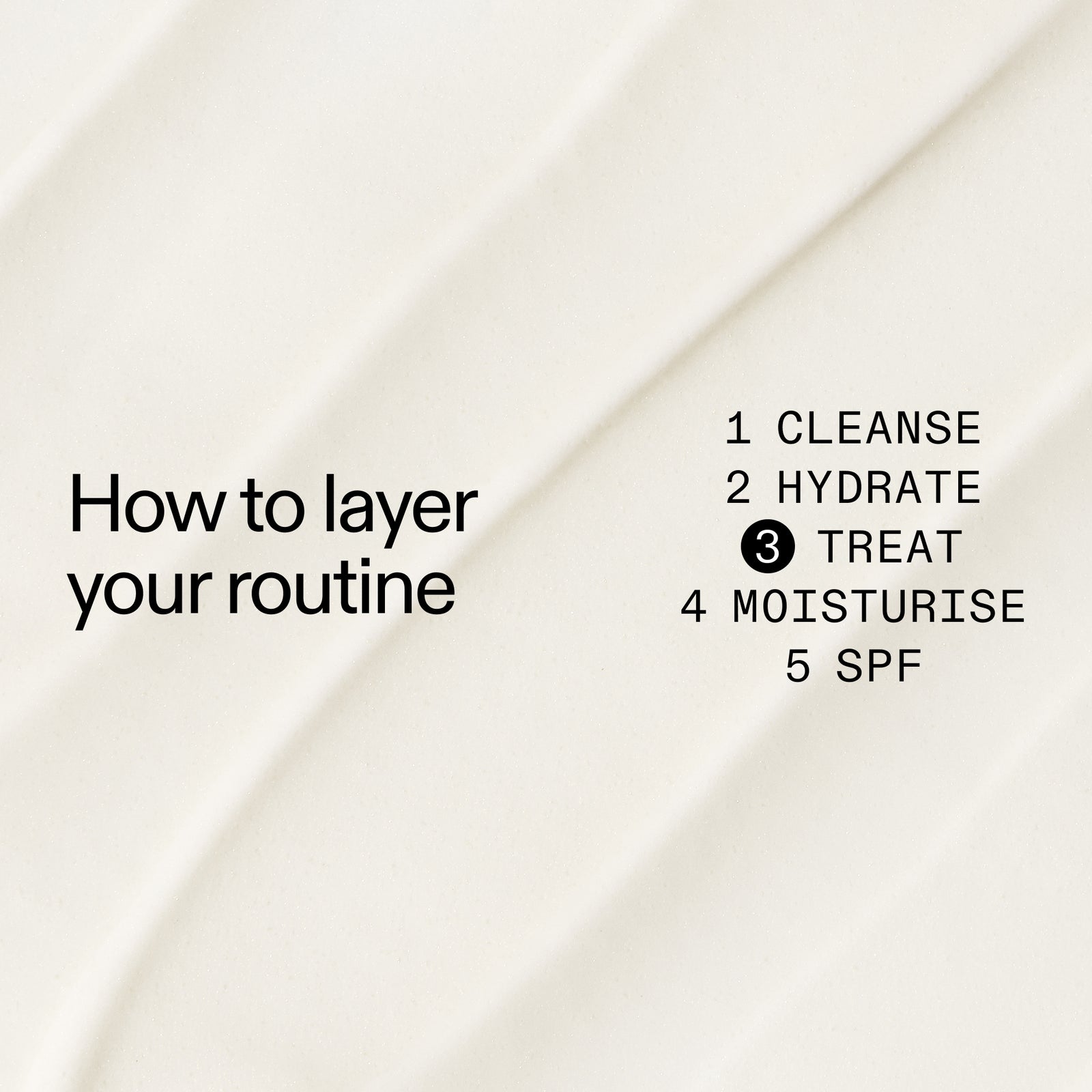 Text on a beige background explaining how to layer Brighten-i Eye Cream in  a skincare routine.