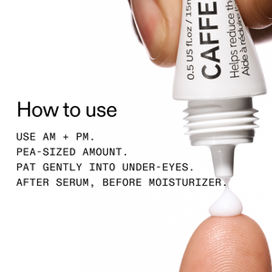 How to use Caffeine  eye cream