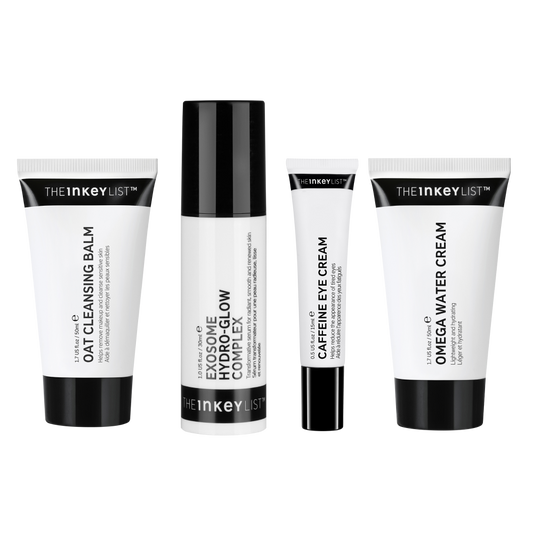 Set of skincare products from The Inkey List on a white background