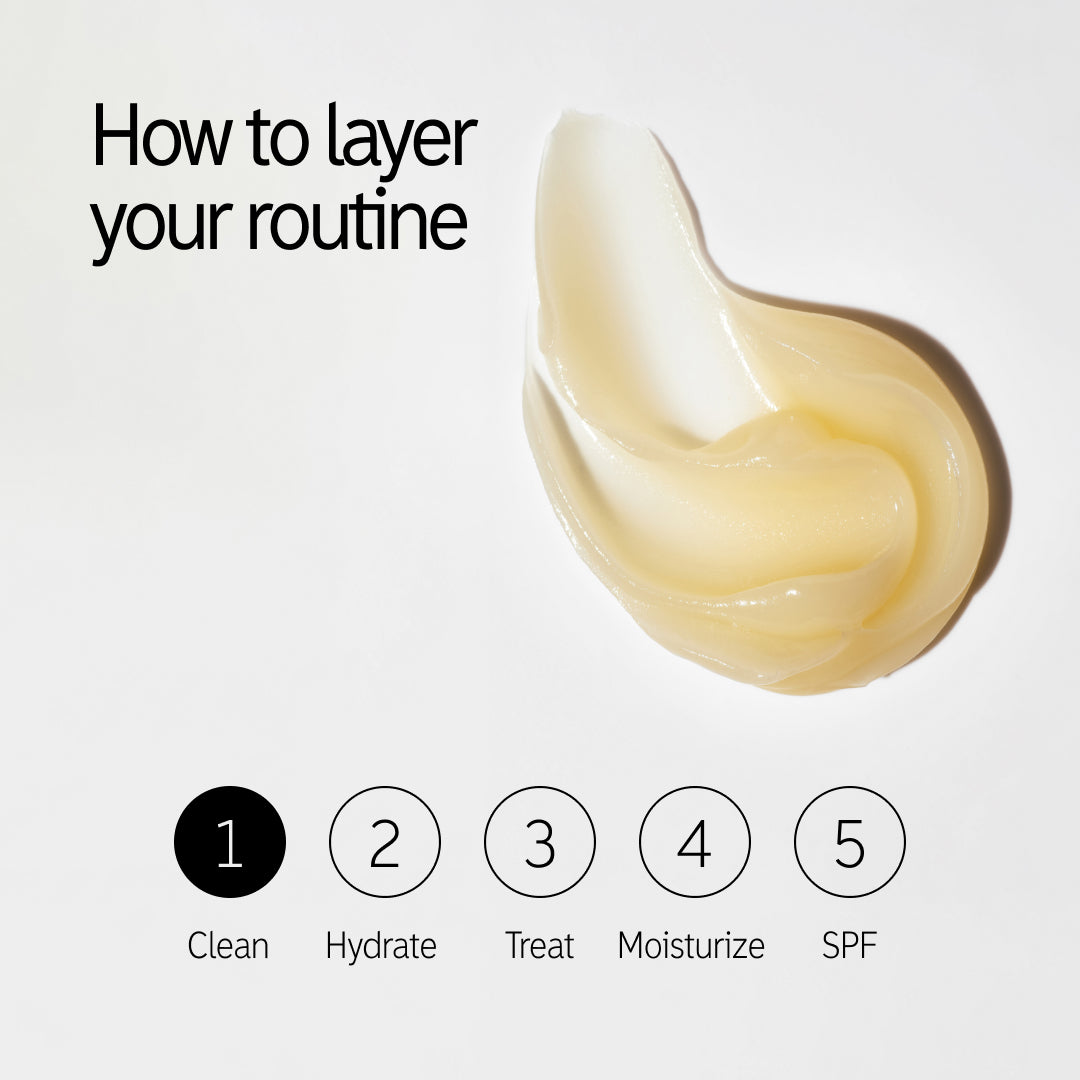 How to layer Oat Cleansing Balm in your routine: Step 1, clean