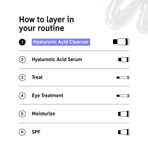 How to layer Hyaluronic Acid Cleanser in your routine