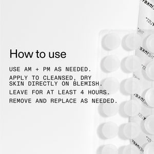 Instructions for using a skincare product with a white background
