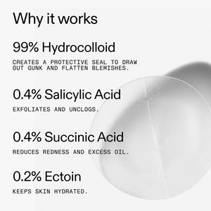 Text detailing the ingredients and benefits of a skincare product on a white background