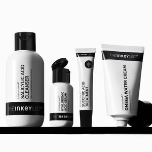The Intro Routine for Acne products on a shelf