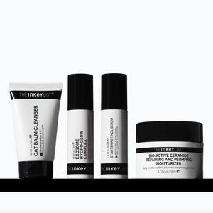 Set of The Inkey List skincare products on a white background