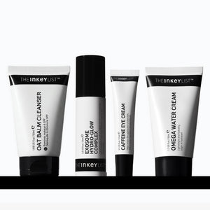 Set of skincare products from The Inkey List on a white background