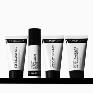Set of skincare products from The Inkey List on a white background