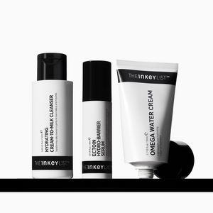 Three skincare products from The Inkey List on a white background