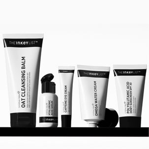 Collection of The Inkey List skincare products on a white background