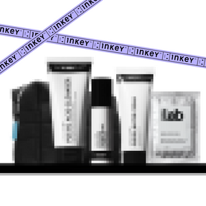 Cosmetic products with 'Inkey' branding on a white background