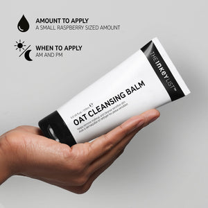 Instructions on how to apply Oat Cleansing Balm