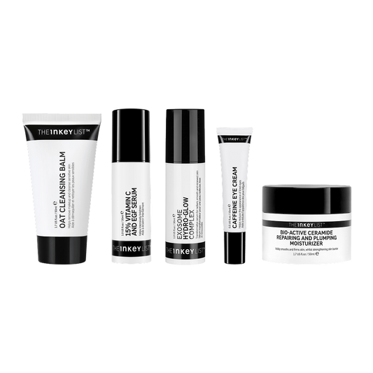 Set of skincare products from The INKEY List on a white background