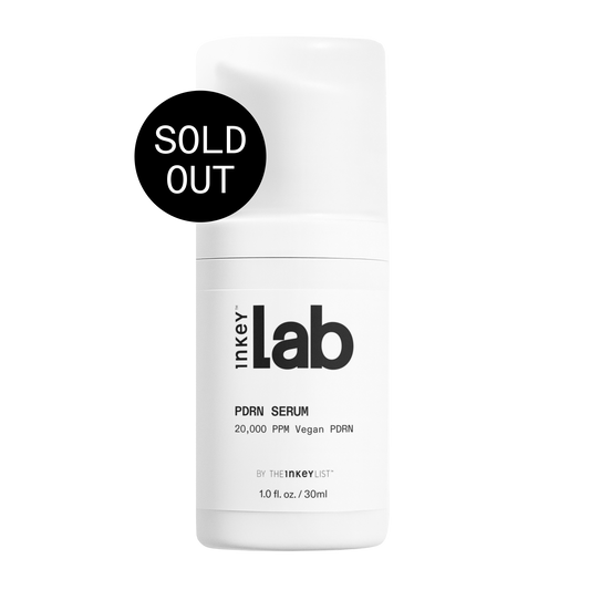 Inkey Lab PDRN Serum bottle with 'SOLD OUT' label on a white background