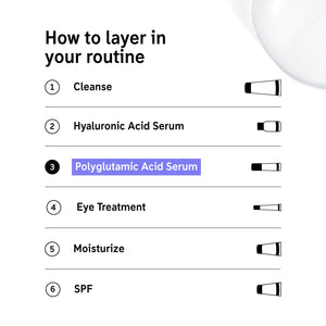 How to layer Polyglutamic Acid Serum in your routine